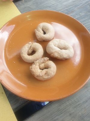The vegan dessert here is biscuit with sagrantino wine, delicious. at Lu Soccio in Perugia