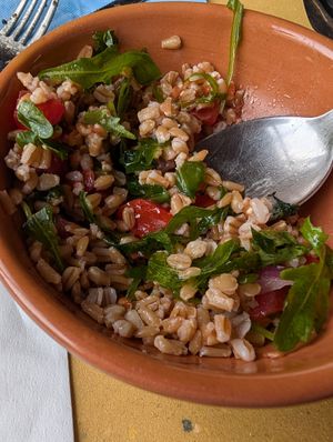 Farro salad at Lu Soccio in Perugia