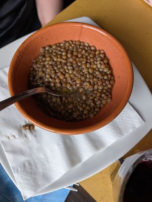 Lentils locally sourced at Lu Soccio in Perugia