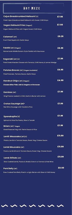 Menu  at Andreou's - Dundee in Dundee