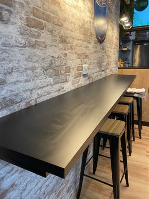 Seating area inside for 4 and spacious and clean  at SAM'S KITCHEN in 