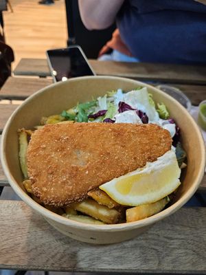 Vegan Fish and Chips at SAM'S KITCHEN in 