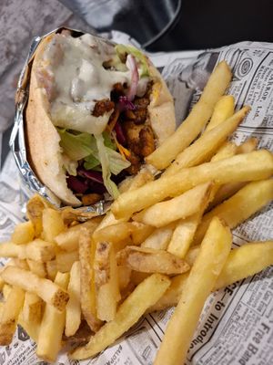 Wrap with fries at SAM'S KITCHEN in 