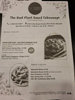 Menu at SAM'S KITCHEN in 