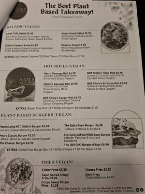 Menu at SAM'S KITCHEN in 