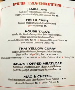 menu Dec 2022 at SLC - Salt Lake Brewing Co - TA in Salt Lake City