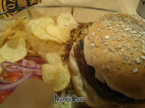 The vegan veggie burger at SLC - Salt Lake Brewing Co - TA in Salt Lake City