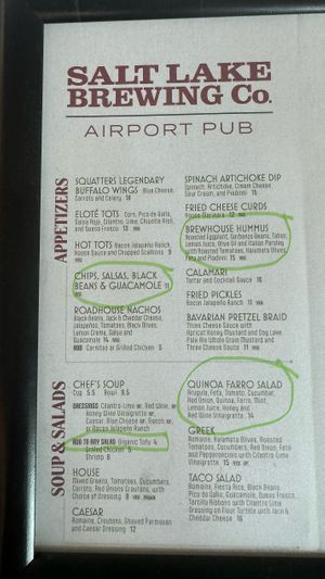 Highlighted all the things I want to try 🫠  at SLC - Salt Lake Brewing Co - TA in Salt Lake City