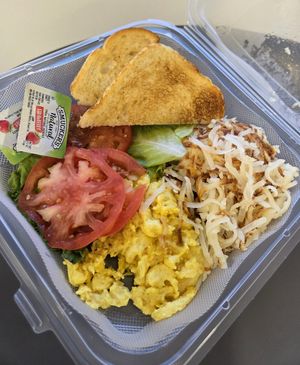 Vegan breakfast with Just Egg at SLC - Salt Lake Brewing Co - TA in Salt Lake City