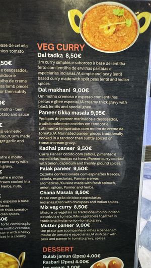Veg curries ask them without the ghee  at Everest Junction in Lisbon