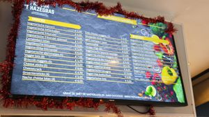 Menu - vegan specifically labelled at Frituur Hazegras in Oostende