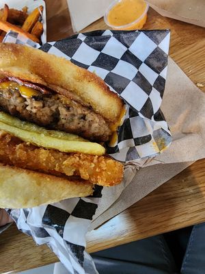 English muffin breakfast sandwich 🇬🇧 at Planet Vegan in Fresno