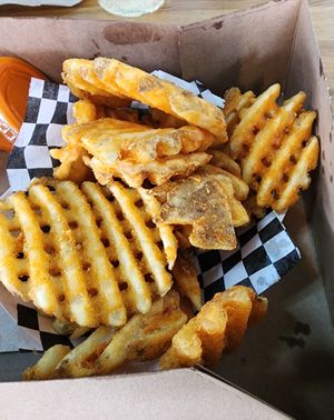 Waffle fries‼️ 🍟 at Planet Vegan in Fresno