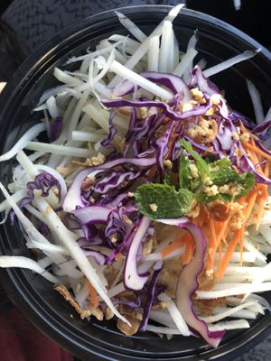 Papaya salad without fish sauce   at Pho Fans in Smithtown