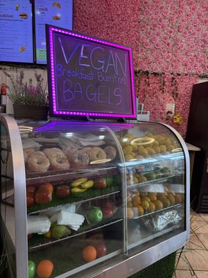 Vegan option advertised front and center ☺️  at Sisters Coffee Shop - Castro St in San Francisco