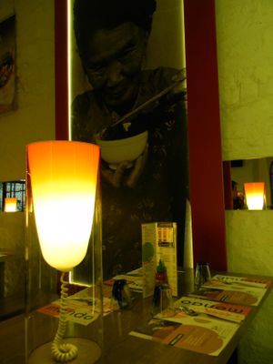 our table at Mendo in Lyon