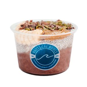 Buoy Bowl - Acai, Vanilla Chia Pudding, Banana, Almond Butter, Pumpkin Seeds, Cacao Nibs at Nautical Bowls - W 135th in Overland Park