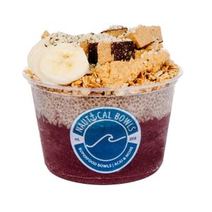 Protein Bowl - Acai, PB Cacao Chia Pudding, Granola, Banana, PB, PB Protein Crumbles, Hemp Seeds at Nautical Bowls - W 135th in Overland Park