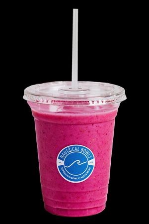 Pink Palm Smoothie - Pitaya, Frozen Strawberries, Frozen Banana, Almond Milk at Nautical Bowls - W 135th in Overland Park