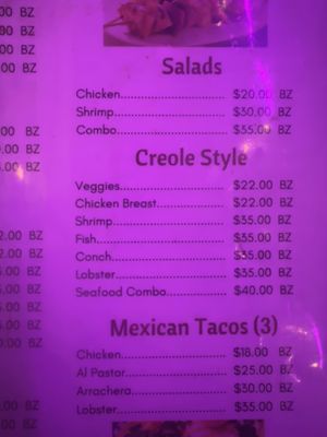 Creole style veggies is an option, comes in a spicy tomato broth  at Enjoy Lounge & Restaurant in Caye Caulker