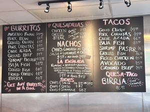 Menu on summer solstice 2025  at Mamacitas in Asheville