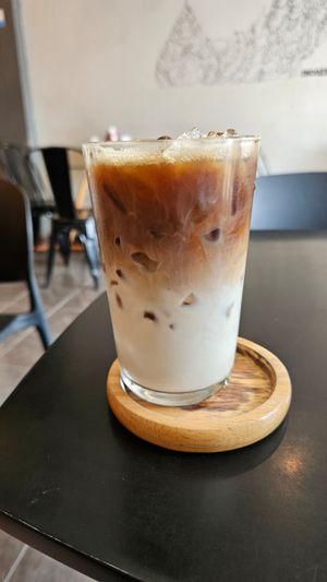 Caramel soy latte at Snooze in Bangkok