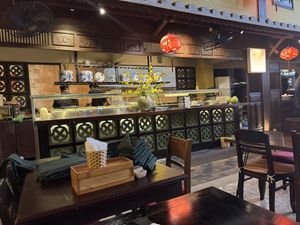 This is at the back of the ‘market’ area downstairs.  at Vy's Market Restaurant in Hoi An