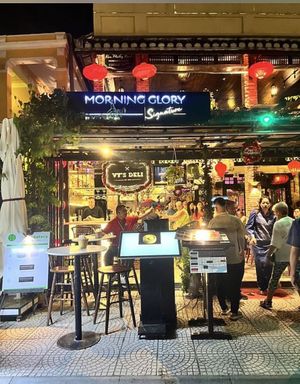 The main entrance. There are many separate eateries inside.   at Vy's Market Restaurant in Hoi An