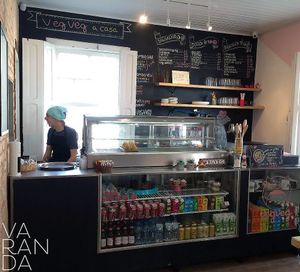 Some coffee or burguer at Veg Veg in Curitiba