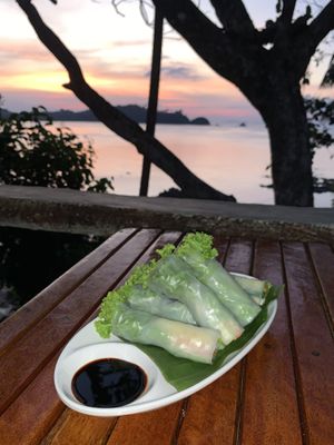 SummerRolls #Veganuary at Spiral Resort  in Koh Phayam