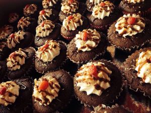 Organic multi grain Hazelnut chocolate cupcake!! at Paradigm Shift Vegan Cafe in Bangalore