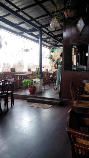 roof terrace at Paradigm Shift Vegan Cafe in Bangalore