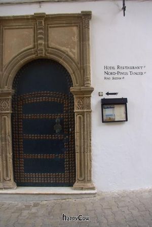 The front door (street level) at Nord-Pinus Tanger in Tangier