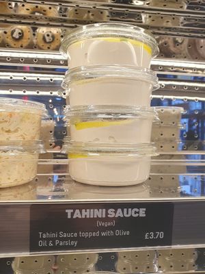 Tahini sauce #Veganuary at B Bagel Camden in North West London
