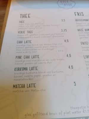 Tea menu (May 2025) at Koek van Nouk in Arnhem