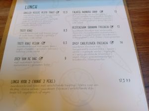 Lunch menu (May 2025) at Koek van Nouk in Arnhem