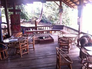 Seating area at Daauw Home in Huay Xai