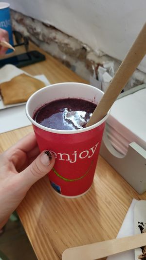 Vegan Blueberry smoothie at La francesa - crêperie in Toledo