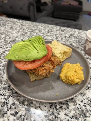 THEY DO NOT SKIMP ON THE AVOCADO!  at The Smokin' Onion in Asheville