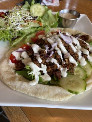 That vinaigrette dressing tho! So good! Amazing gyro!   at The Smokin' Onion in Asheville