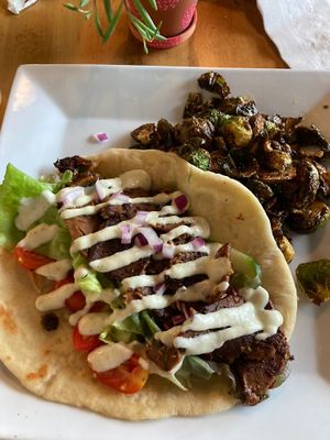 gyro and brussels   at The Smokin' Onion in Asheville