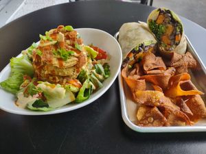 I got the Johnny Utah, the friend green tomatoes, & bacun. at The Smokin' Onion in Asheville