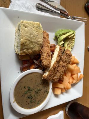 Breakfast plate  at The Smokin' Onion in Asheville