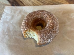 Vegan churro donut  at Reborn Coffee in Laguna Woods