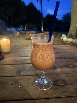 Chocolate banana smoothiee  at Gili Asahan Eco Lodge & Restaurant in Gili Asahan