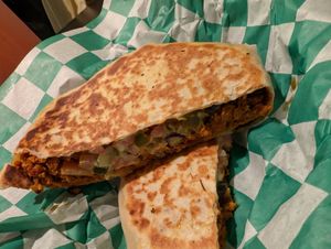 Crunch wrap at Mike's Vegan Grill in Charlotte