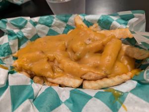 Cheese fries at Mike's Vegan Grill in Charlotte