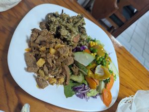 The main meal at NATURALEZA Restaurante Vegetariano in Tampico