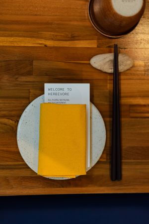 Welcome to Herbivore! 
All flora, No fauna, 
widely different at Herbivore by Locavore in Ubud