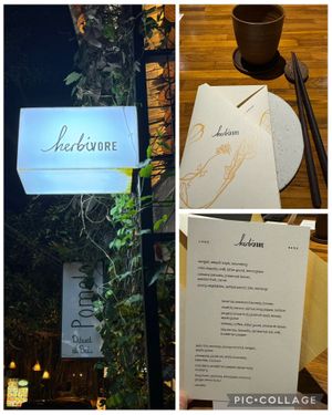 Entry/menu at Herbivore by Locavore in Ubud